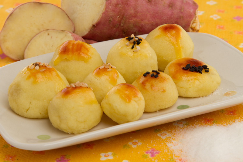 Um snack para acompanhar o chá da tarde ta fresquinho doce de batata doce