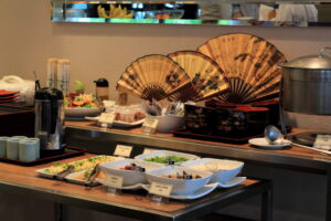 Buffet de café da manhã japonês do Blue Tree buffet blue tree cafe da manha