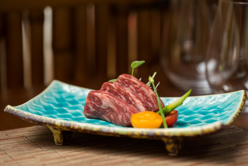 Sashimi de Wagyu, preparado pelo chef Murakami, do restaurante Kinoshita kinoshita_wagyu