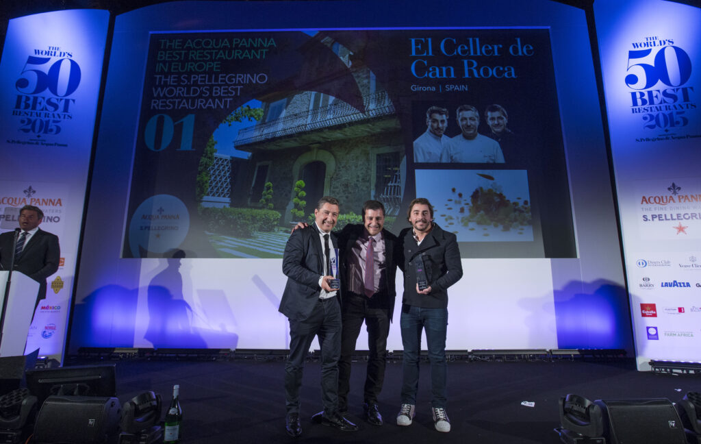 Os vencedores de 2015 foram Joan, Josep e Jordi Roca do El Celler de Can Roca 50 Best 2015_DT1838