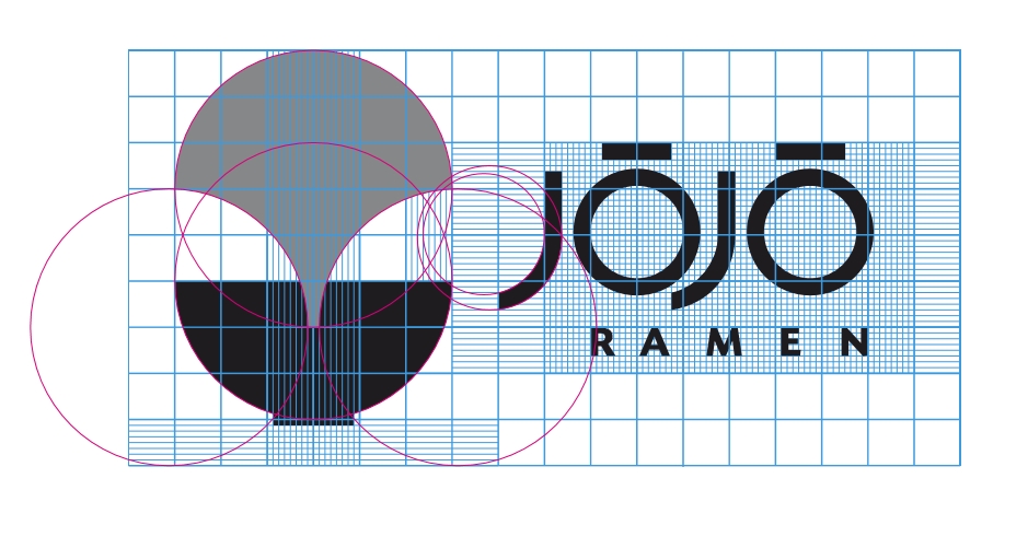 Projeto construtivo do logo JOJO 2