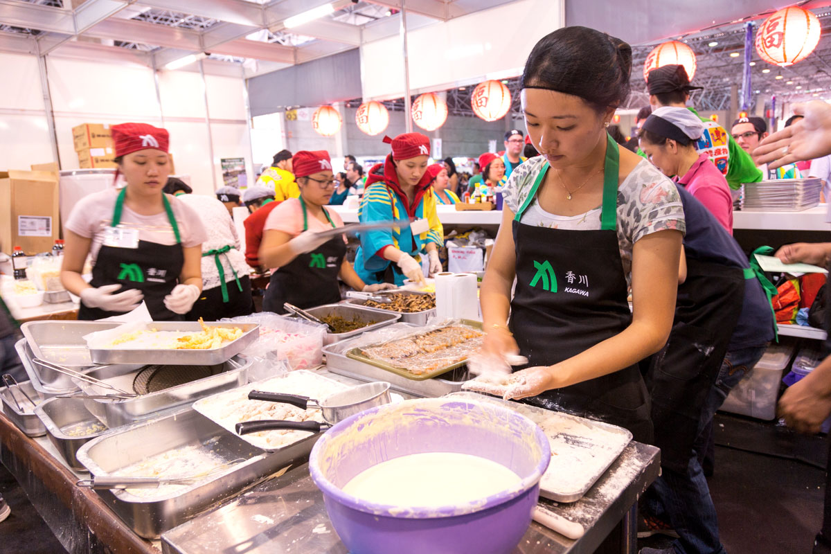 Voluntários da associação de Kagawa